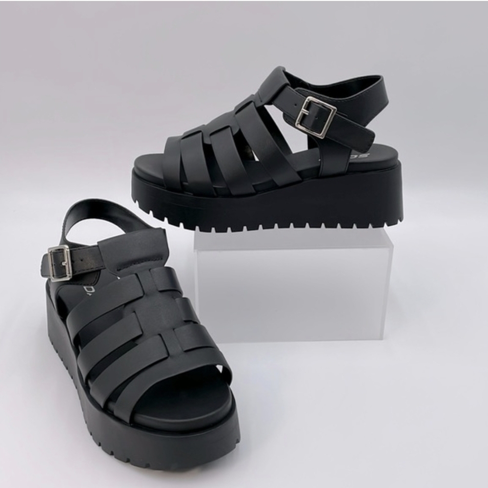 Women's Black Platform Sandals